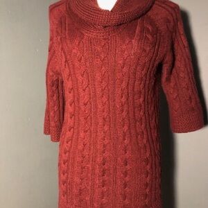 Coldwater creek , Cowl neck cable knit sweater with half sleeves